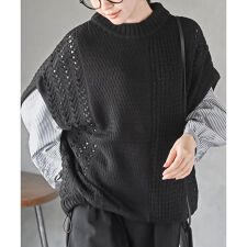 アール・ピー・エス(r.p.s)の編地切替ビッグニットベスト