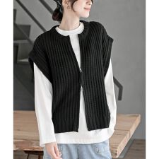 アール・ピー・エス(r.p.s)のダブルジップニットベスト