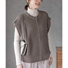 アール・ピー・エス(r.p.s)のダブルジップニットベスト