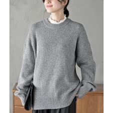 ラメスパンコールニットプルオーバー