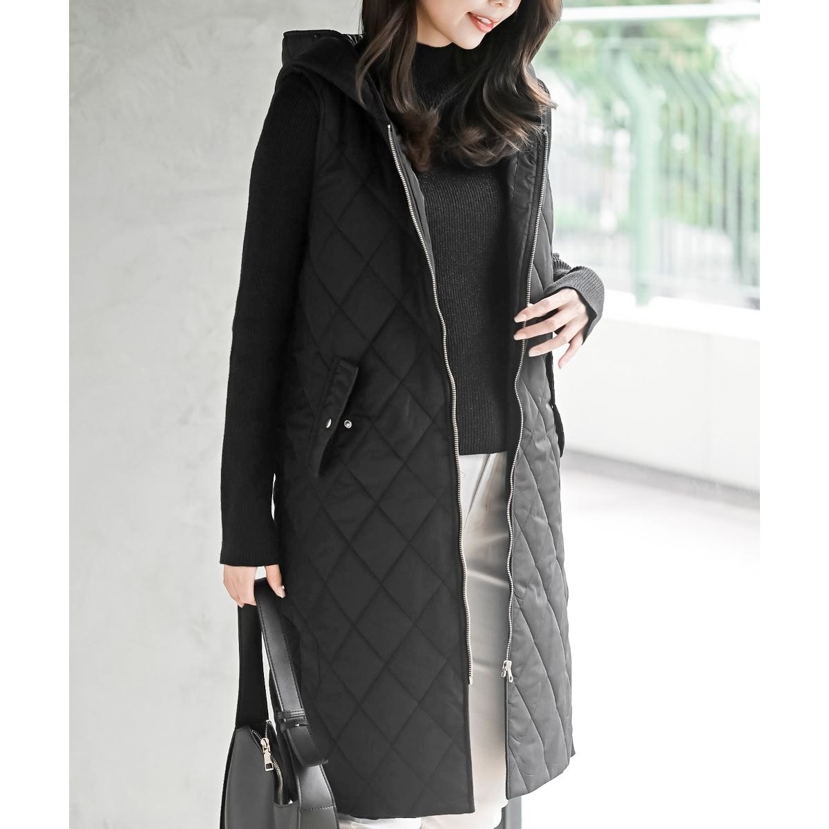 キルトフードZIPロングベスト | アール・ピー・エス(r.p.s) | マルイ