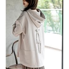 アール・ピー・エス(r.p.s)のBACKリボンダンボールパーカーチュニック