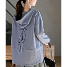 アール・ピー・エス(r.p.s)のBACKリボンダンボールパーカーチュニック