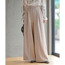 ポンチスエードワイドパンツ