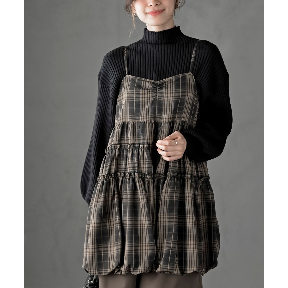 チェックバルーンキャミチュニック | アール・ピー・エス(r.p.s