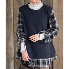 ベストレイヤー風ドロストスリーブブラウス