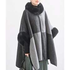 アール・ピー・エス(r.p.s)のフェイクファーポンチョコート