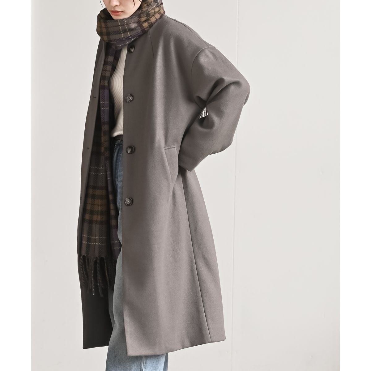 Noble トリプルクロスライトクルーネックショートコート Noble（ノーブル）の「トリプルクロスライトクルーネックショート