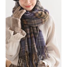 アール・ピー・エス(r.p.s)の起毛チェック大判ストール