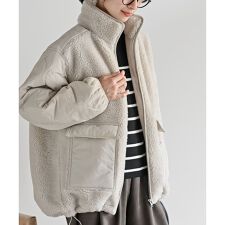 アール・ピー・エス(r.p.s)のスタンドボア切替キルトジャケット