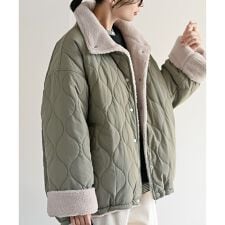 アール・ピー・エス(r.p.s)のボア×キルティングリバーシブルジャケット