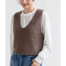 Tシャツセットラメフェザーベストアンサンブル