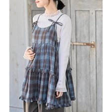 アール・ピー・エス(r.p.s)の起毛チェックティアードキャミチュニック