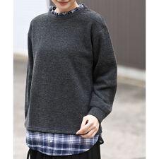 アール・ピー・エス(r.p.s)のチェックシャツレイヤー風プルオーバー