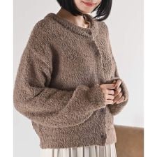 アール・ピー・エス(r.p.s)のモールフェザークルーネックカーディガン