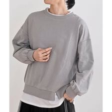 レイヤード風裏毛プルオーバー