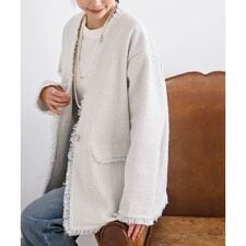 ツイードノーカラージャケット