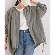裾ドロストブルゾンシャツ