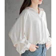 変形袖タックスキッパーブラウス