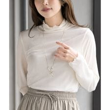 シアー天竺ハイネックカットソー