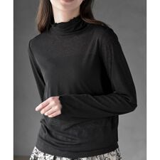 シアー天竺ハイネックカットソー