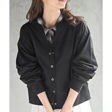 ミニ裏毛Vネックカーディガン