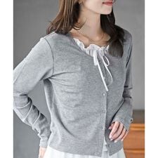 レースレイヤー風カーデプルオーバー