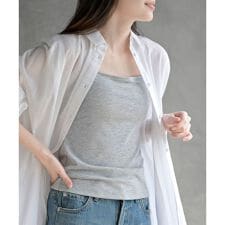 カップ付きダブルストラップキャミソール