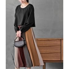 アール・ピー・エス(r.p.s)のカラフルパッチワークドッキングワンピース