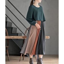 アール・ピー・エス(r.p.s)のカラフルパッチワークドッキングワンピース