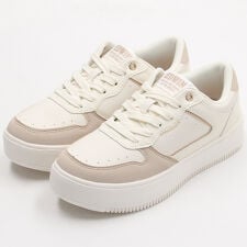 エドウイン 軽量 ボリュームソール かわいい シンプル コート スニーカー EDW-4375