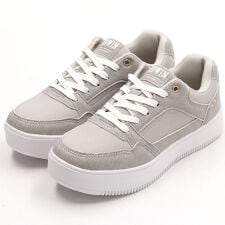 エドウイン 軽量 ボリュームソール シンプル コート スニーカー EDW-4377