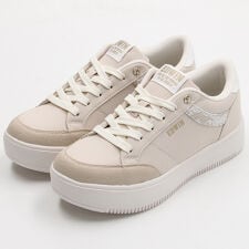 エドウイン 軽量 ボリュームソール かわいい シンプル コート スニーカー EDW-4380