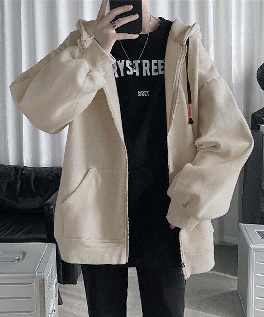 オーバーサイズ ジップアップ ビッグパーカー | ニュージェントルマン