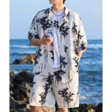 【2点SET】トロミ ノイジー セットアップ シャツ＆パンツ