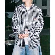 ニュージェントルマン(NEW GENTLEMAN)のポッピングチェック オーバーサイズシャツ