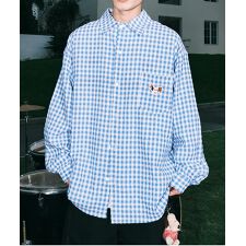 ニュージェントルマン(NEW GENTLEMAN)のポッピングチェック オーバーサイズシャツ