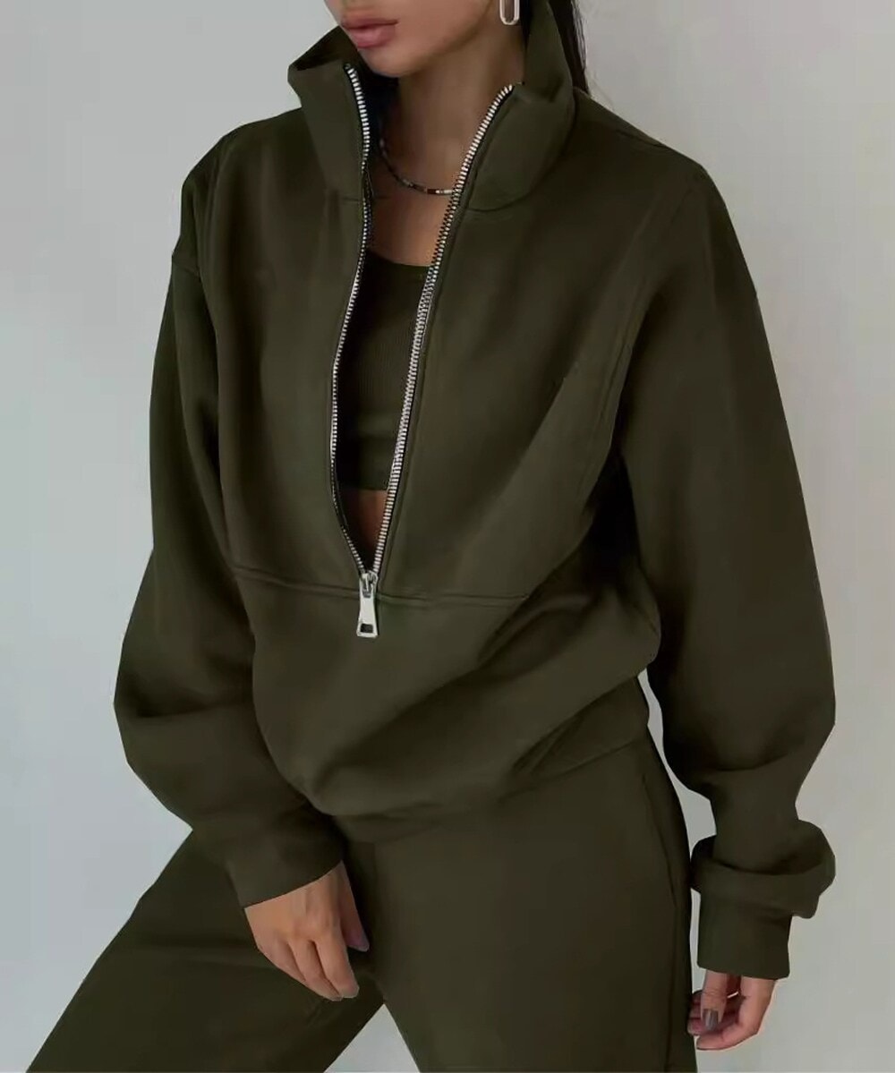 2点SET】グリフィ-LA セットアップ ハーフジップ＆パンツ