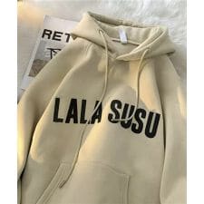 LALA SUSU オーバーサイズ プルオーバーパーカー