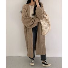 ニュージェントルマン(NEW GENTLEMAN)のフリージア ルーズロングカーディガン/ガウン