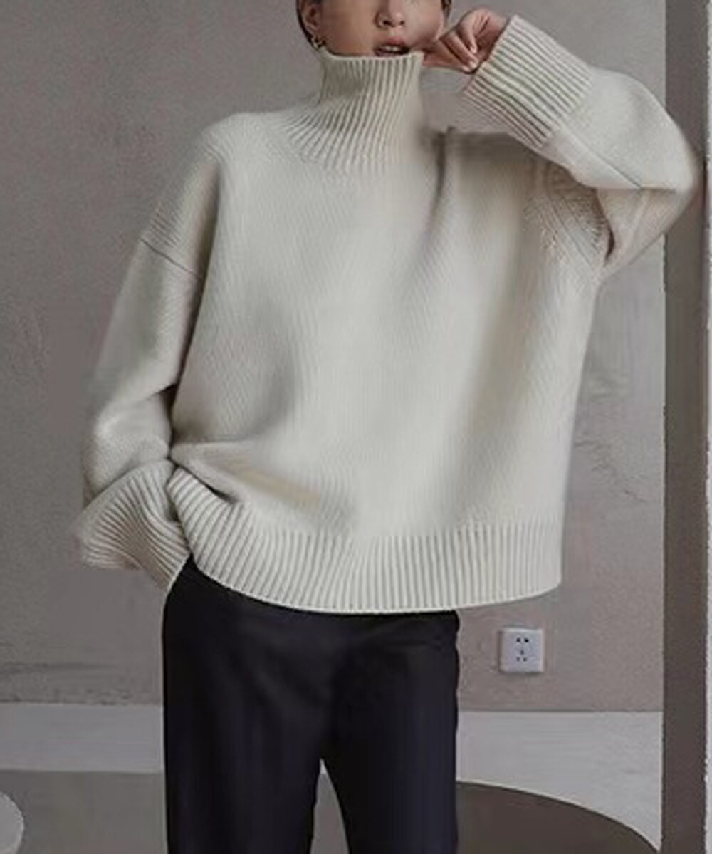 ミスタージェントルマン 異素材切り替えドッキングニット セーター