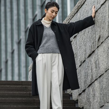 大きいサイズ】ロング丈シャルムリバービーバーコート | ラエフ(la.f 