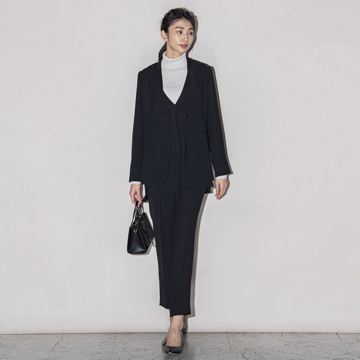 大きいサイズ】ダブルクロス2WAYジャケット≪手洗い可能/セットアップ