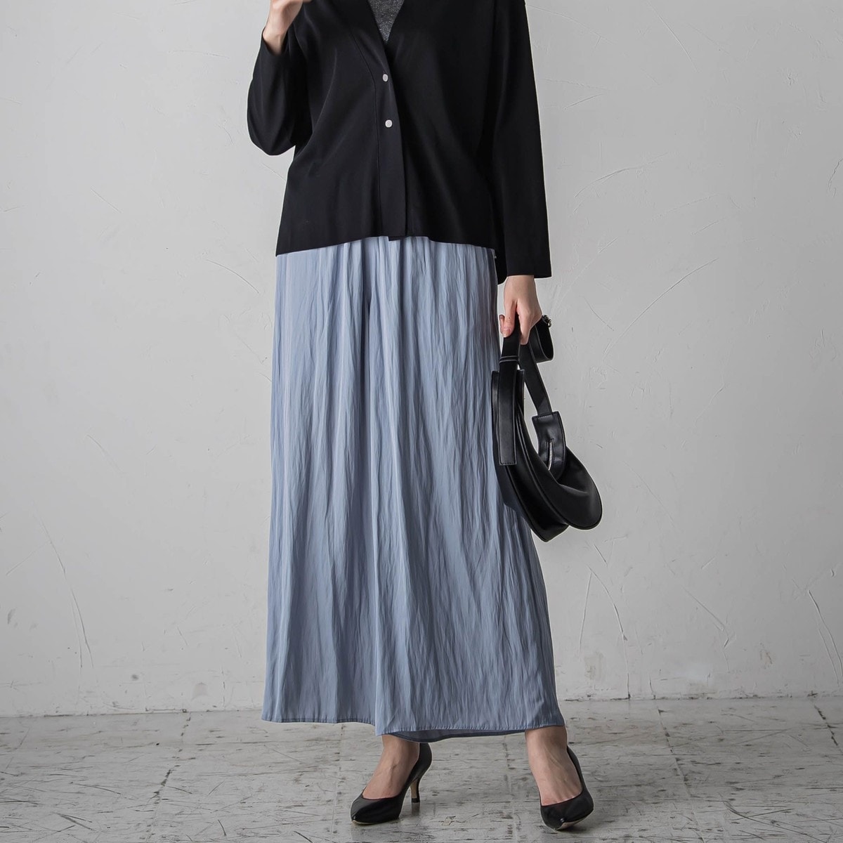 大きいサイズ/カタログ掲載】スエードタッチサテンパンツ≪洗濯機で