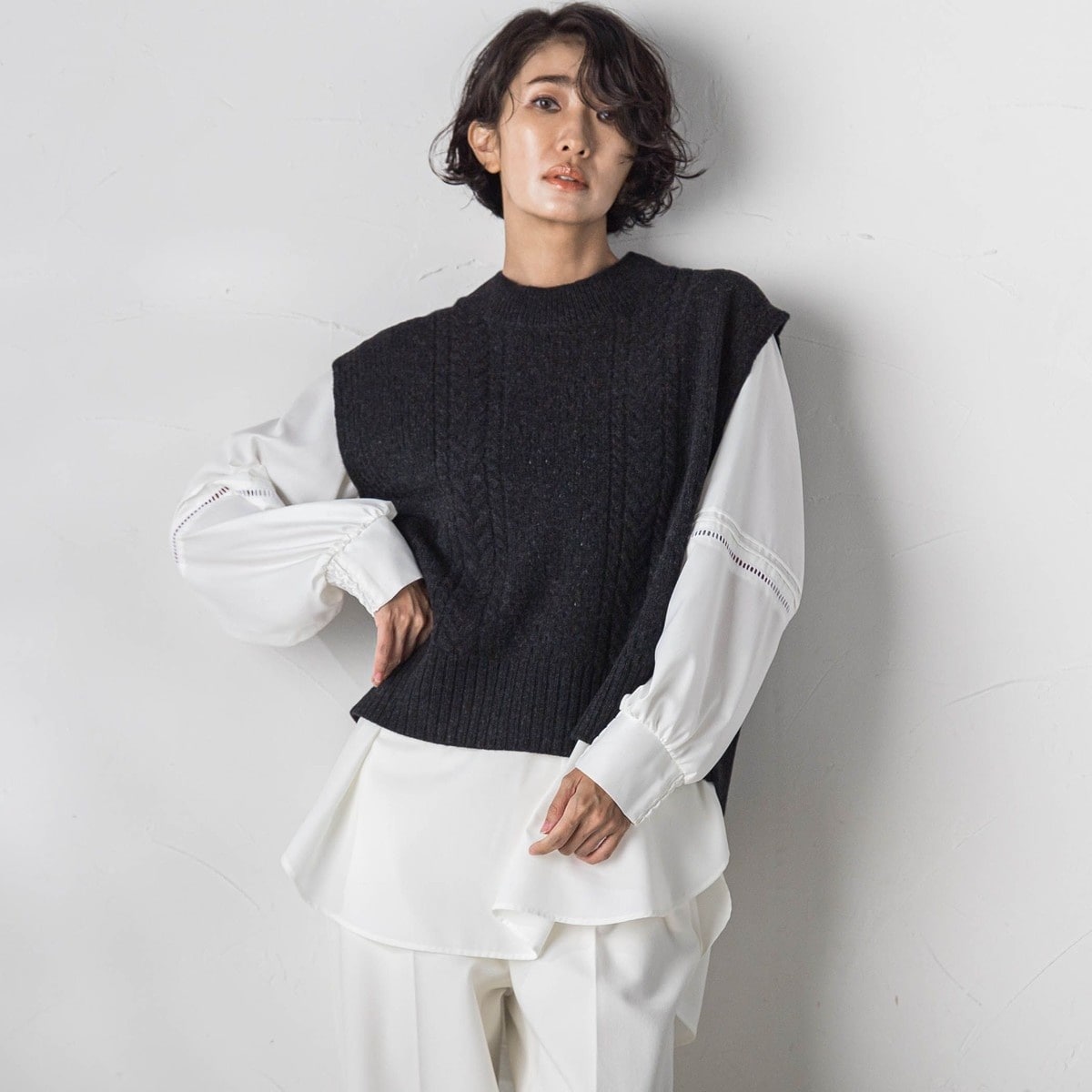 la.f...│マルチwayラメニットジレ ネイビー ラエフ(la.f) レディース ベスト・ジレ の一覧 | マルイ