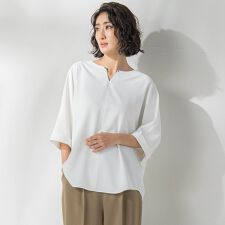 【大きいサイズ】キレリブラウス≪洗濯機で洗える≫
