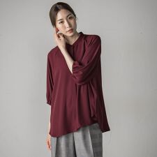 【大きいサイズ】ジョーゼットブラウス≪洗濯機で洗える≫
