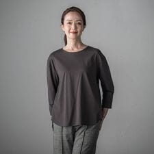 【大きいサイズ】パーフェクトベアスムースカットソー≪洗濯機で洗える≫