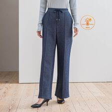 ラエフ(la.f...)の【WEB限定/大きいサイズ】”楽暖”裏起毛ワイドパンツ≪洗濯機で洗える≫