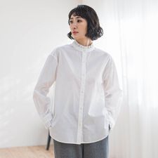 【大きいサイズ】ネックフリルブラウス